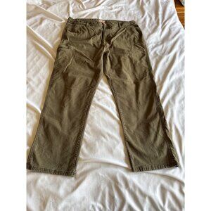 Weatherproof Vintage Mens Relaxed Fit Green Pants 40x30 Cotton Blend